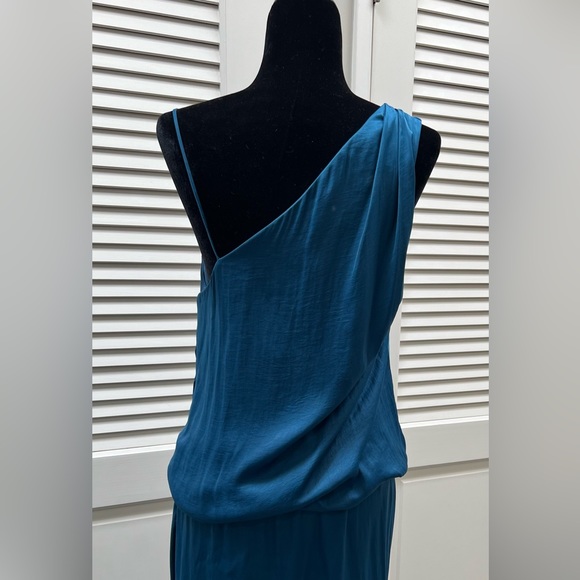 Helmut Lang Bias cut blue silk dress - Picture 2 of 3